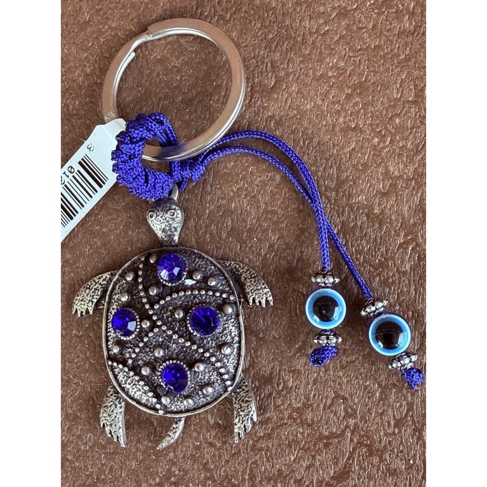 Turtle‎ Charm & Evil Eye Protection Keychain